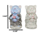 Master Meow Buddha Cats Meditating Love And Kitty Ceramic Salt Pepper Shakers Set