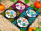 Ebros Calavera Baby Sugar Skulls DOD Ceramic Coaster Set 4 Corked Tiles