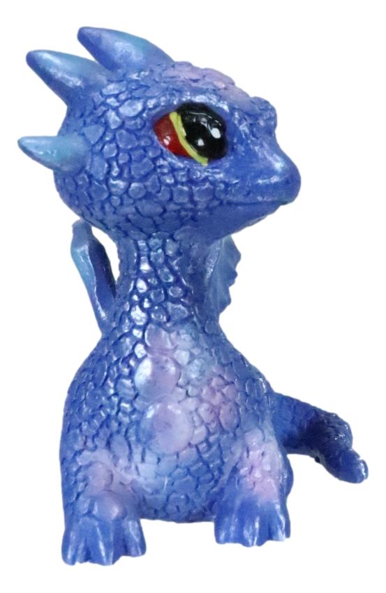 Cloud Blue And Purple Sapphire Baby Dragon Collectible Small Dragon Figurine