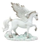 Ebros White Pegasus Horse Flying Over Clouds of Olympus Figurine 7" H Greek Mythology Decor Statue for Desk or Shelf Decorative Sculpture Fantasy Gifts for Girls Women
