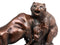 Ebros Wall Street Charging Bull Goring Bear Bronze Electroplated Figurine