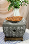 Ebros Japanese Cuisine Tabletop Shichirin Konro Gray Charcoal Grill BBQ Stove W/ Base