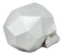 Silver Diamond Matrix Geometric Polygon Skull Statue Halloween Ghost Cranium
