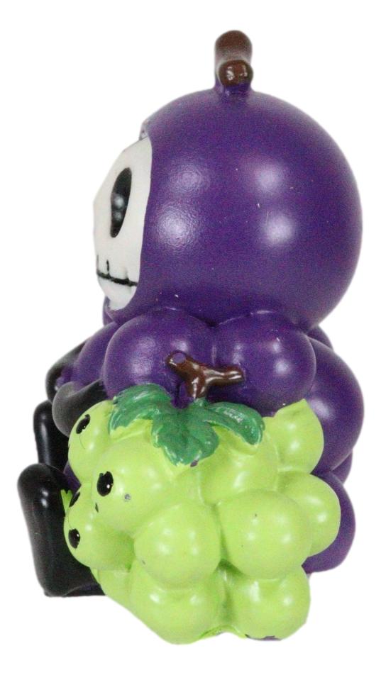 Furry Bones Fruity Purple and Green Grapes Bunch Skeleton Furrybones Figurine