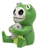 Furrybones Froggy Tadpole Green Frog Cute Skeleton Monster Ornament Figurine