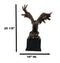 Large Majestic Bald Eagle Landing On Cliff Rock Bronze Electroplated Figurine