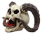 Large Bizarre Demonic Krampus Ram Horned Skull Statue Gothic Figurine Halloween