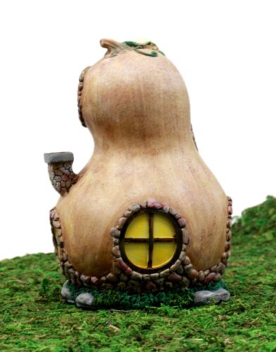 Enchanted Fairy Garden Miniature Halloween Gourd Cottage House Figurine 6.25"H