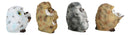 Wise Academic Forest Snowy Owls & Chicks Figurine Set Small Collectibles