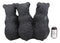 Large Rustic Forest 3 Black Brother Bear Cubs Holding Welcome Sign Statue Decor