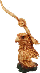 Ebros Large Wings Of Liberty American Bald Eagle Head Bust Statue (Faux Wood)