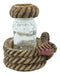 Rustic Western Cowboy Braided Lasso Ropes Salt And Pepper Shakers With Holder Set