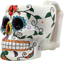 Ebros Tribal Day of The Dead Love Lock Sugar Skull Drink Coffee Mug Cup Ceramic