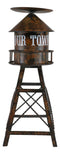 Ebros Vintage Old Fashioned Rustic Metal Water Tank Tower Pillar Candle Holder Stand