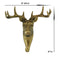 Ebros Bronzed 10 Point Buck Deer Bust Wall Hook Hanger Hunter's Game Trophy Taxidermy