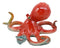 Ebros Marine Life Nautical Red Octopus Figurine 6"L Kraken Sea Monster Octopus Statue