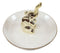 Ebros Gold Plated Elephant Ceramic Jewelry Holder Pachyderm Vanity Ring 5.25"D