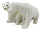 Arctic North Pole Polar Bears Couple Side By Side Ceramic Salt Pepper Shaker Set
