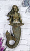 Rustic Rust Bronze Finish Nautical Ocean Mermaid With Shell Candle Wall Sconce
