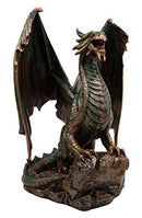 Ebros Lord of The Skies Roaring Rust Fire Dragon Figurine 9" H Mythical Fantasy