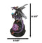 Ebros Lavender Dragon with LED Light On Lava Mountain 8.5 Inches Tall Fantasy