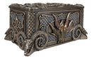 Fantasy Guardian Dragons Baphomet Horned Goat And Skulls Decorative Jewelry Box
