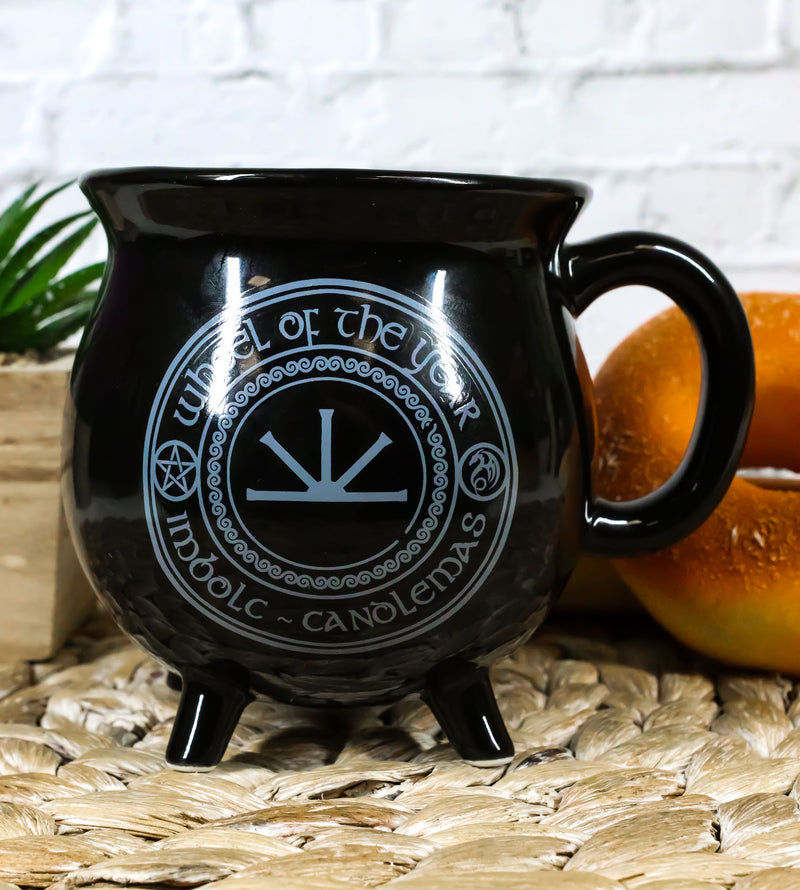 Wicca Sabbats Wheel of The Year Beltane Dragon Heat Color Changing Cauldron Mug