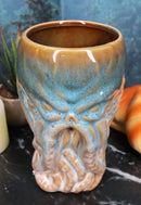 Blue Nautical Cthulhu Cosmic Monster Octopus Kraken Ceramic Tall Pint Mug Cup