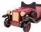 Hand Made Wood Retro Style Pink Cabriolet Convertible Car Wine Holder Figurine