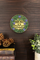 Ebros Bronzed Blooming Foliage Spring Celtic Greenman Wall Decor Periwinkle Flowers