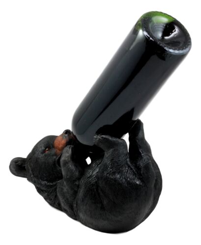 Grandfather Mountain Black Bear Wine Holder Figurine 9"Long Winter Hibernation