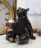 Western Rustic Black Bear Sitting With Red Cooler Tumbler Figurine Summer Bears