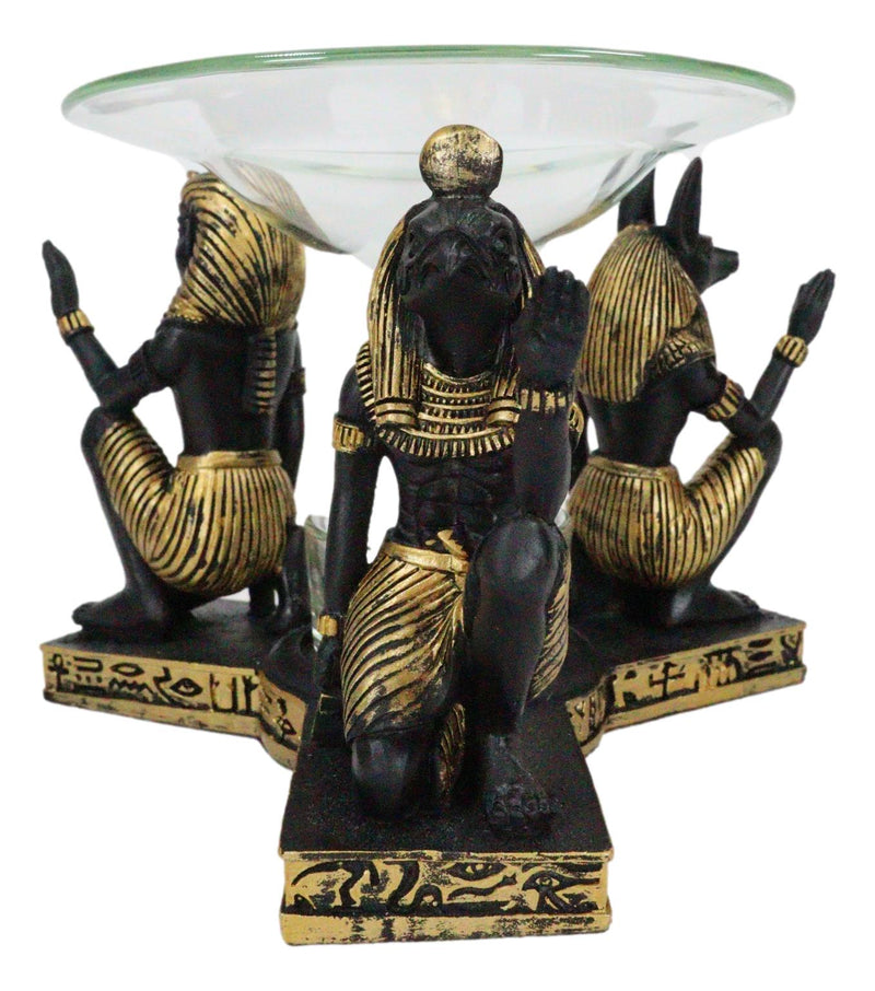 Egyptian Gods Horus Anubis And Pharaoh Candle Heat Oil Tart Scent Burner Decor