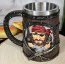 Ebros Caribbean Seas Pirate Captain Sparrow And Hook Large Tankard Coffee Mug
