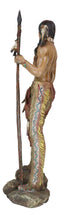 Large Native American Indian Eagle Warrior Chief With Spear And Shield Figurine