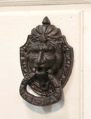 Cast Iron Rustic Royal Venetian Lion Head Decorative Door Knocker Gothic Accent