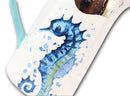 Nautical Marine Blue White Seahorse Ceramic Hot Or Cold Drink Jug Pitcher 35oz