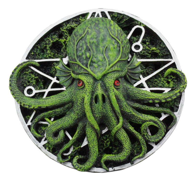Ebros Oberon Zell The Great Cthulhu Elder God with Occult Metaphysical Star Symbol Round Wall Decor 5.75" Diameter Figurine Home Decor Hanging Plaque