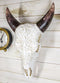 Rustic Country Tooled Filigree Steer Bull Cow Skull LED Light Wall Decor Plaque