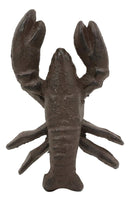 Ebros Cast Iron Nautical Cajun Creole Crawfish Baby Lobster Decorative Figurine Accent in Rustic Bronze Vintage Finish 3.75" Tall Coastal Southwestern Hanger Decor Crayfish Boil (4)