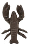 Ebros Cast Iron Nautical Cajun Creole Crawfish Baby Lobster Decorative Figurine Accent in Rustic Bronze Vintage Finish 3.75" Tall Coastal Southwestern Hanger Decor Crayfish Boil (4)