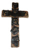 Rustic Western Forest Black Bears Faux Wooden Tree Wall Cross Decor 14" H