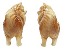 Ebros Pom Pom Golden Groomed Pomeranian Attractives Magnetic Salt Pepper Shakers