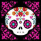 Ebros Calavera Baby Sugar Skulls DOD Ceramic Coaster Set 4 Corked Tiles