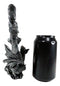Fantasy Skull Bones Letter Opener Dagger With Gothic Dragon Castle Base Stand