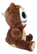 Small Furry Bones Skeleton Honey Bear With Red Ribbon Soft Plush Toy Doll