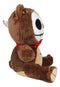 Small Furry Bones Skeleton Honey Bear With Red Ribbon Soft Plush Toy Doll