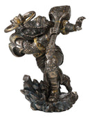 Asgard God Of Thunder Thor Wielding Mjolnir Hammer Figurine Charging Thor Statue