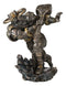 Asgard God Of Thunder Thor Wielding Mjolnir Hammer Figurine Charging Thor Statue