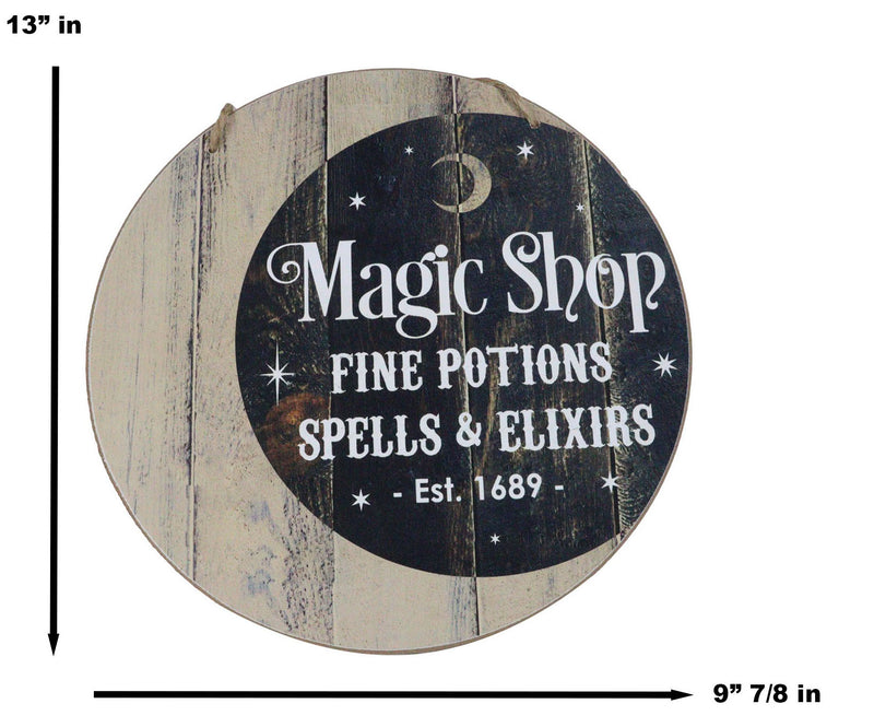Wicca Witch Magic Shop Fine Potions Spells & Elixirs MDF Wood Wall Sign Plaque